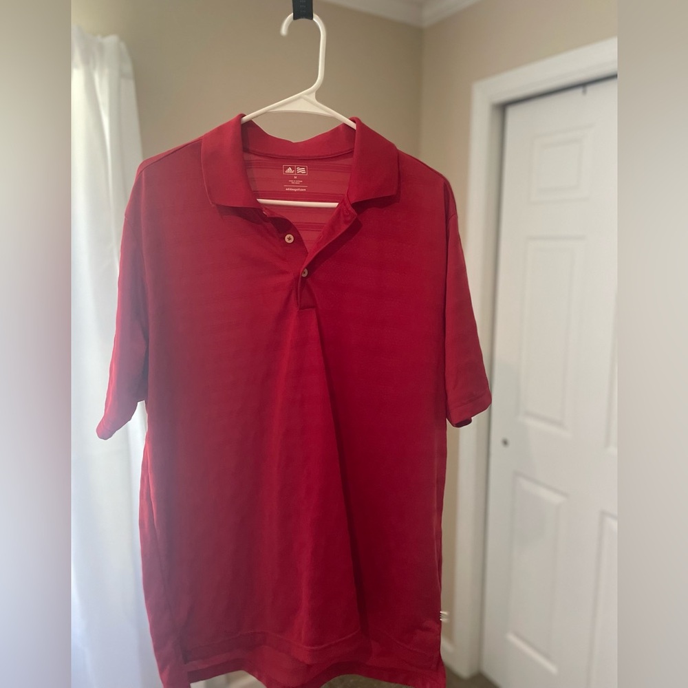 Red Adidas Golf Polo. Size M